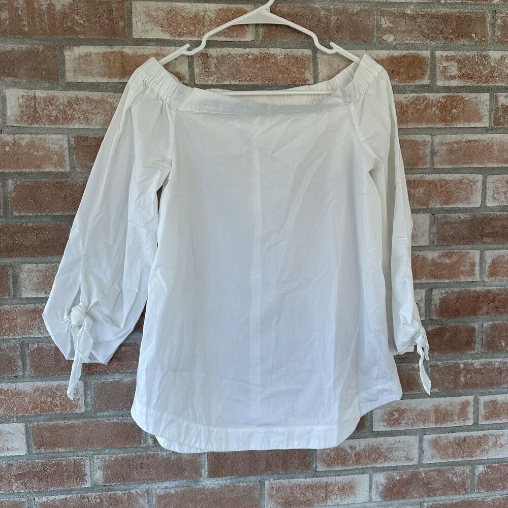 Free People White Off The Shoulder Blouse (Size XS)